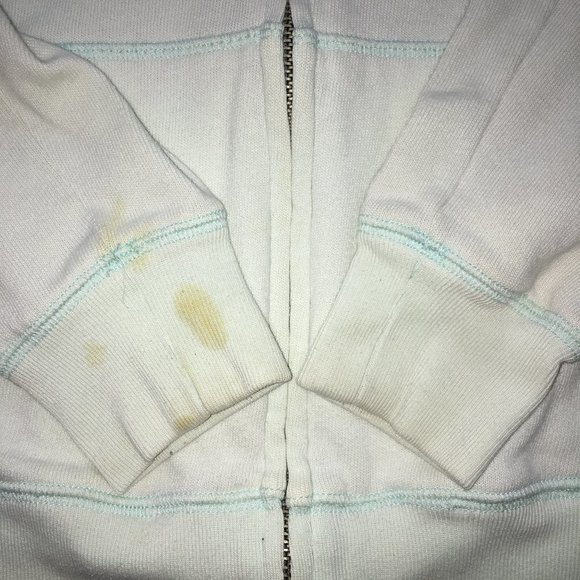 PINK Victorias Secret Womens S Mint Green Gray Zip Up Long Sleeve Hoodie READ - Picture 7 of 10